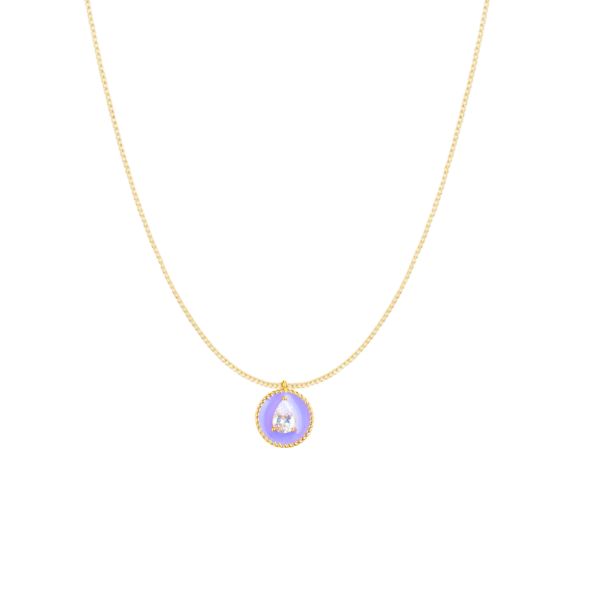 Lavender Teardrop Necklace
