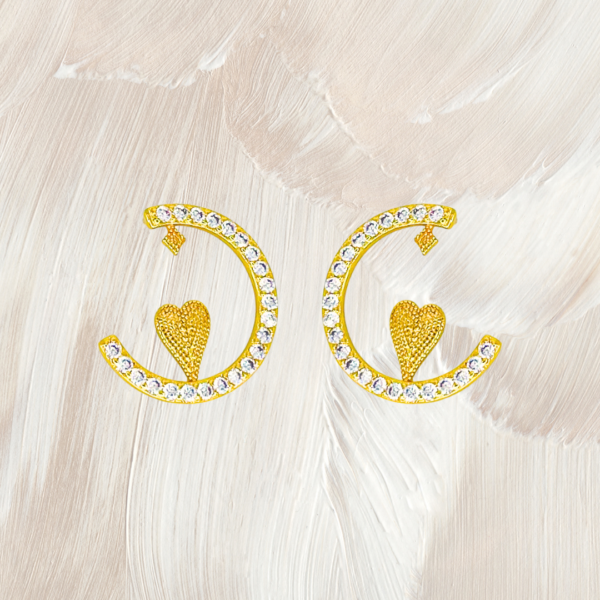 Halo Heart Earrings