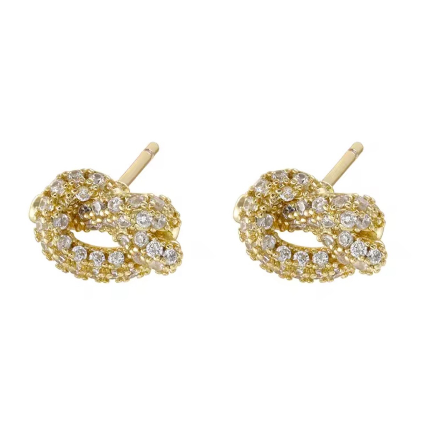 Pave Knot Studs