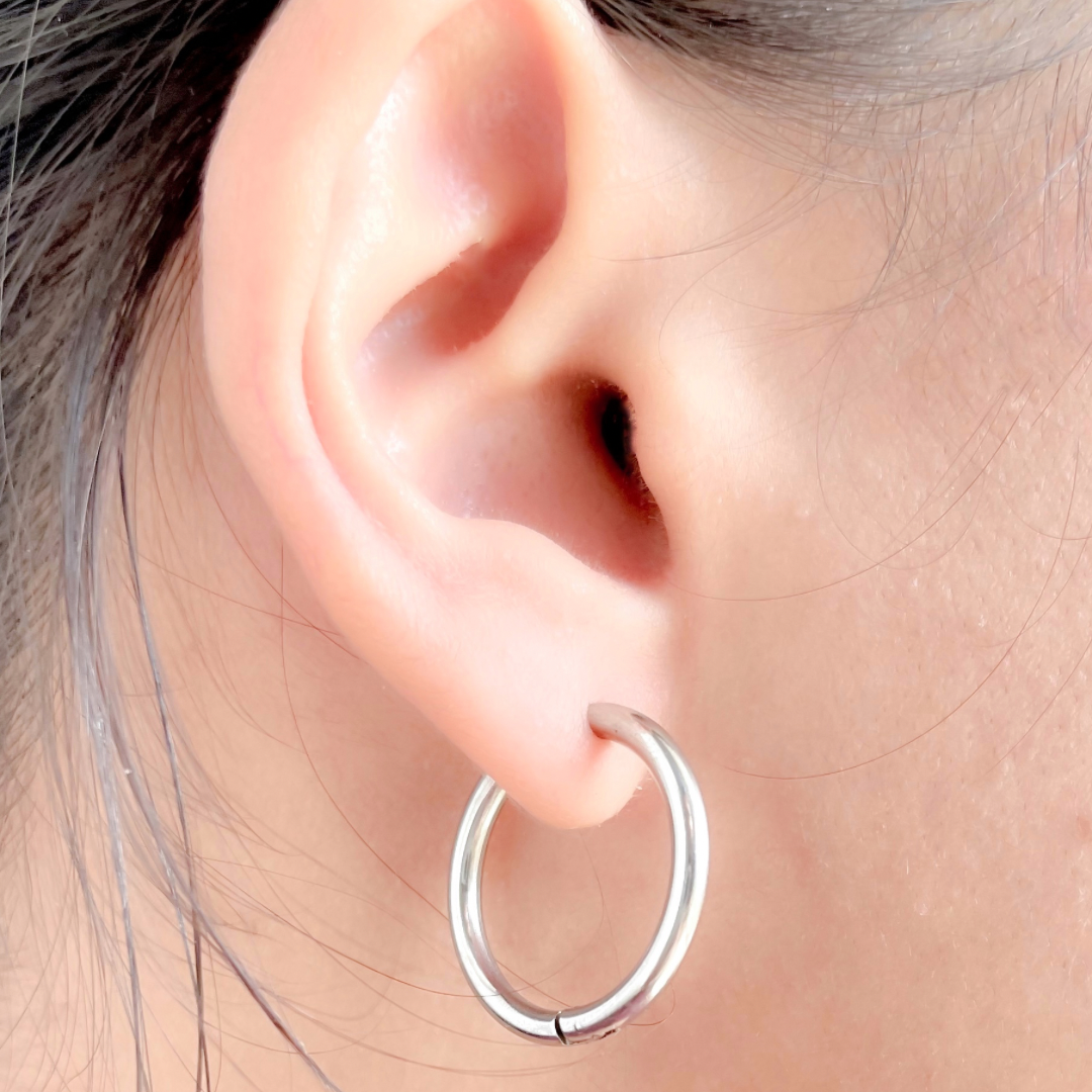 Silver Basic Hoops